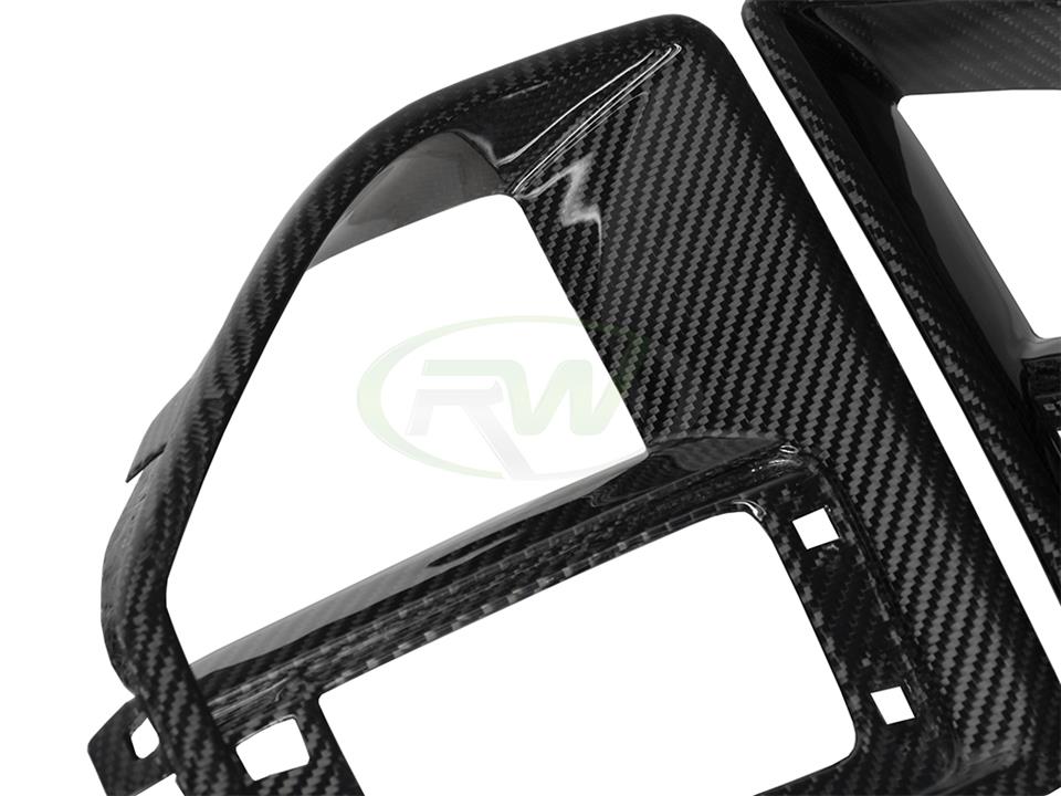 RW Carbon 2019-2025 BMW G05 X5 Carbon Fiber Front Brake Duct Trims - Image 5