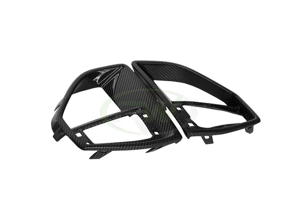 RW Carbon 2019-2025 BMW G05 X5 Carbon Fiber Front Brake Duct Trims - Image 4