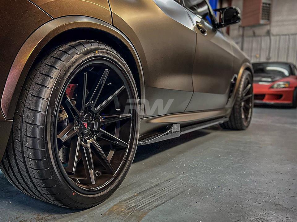 RW Carbon 2020-2025 BMW G05 X5 F95 X5M Man Style Carbon Fiber Side Skirt Extensions - Image 4