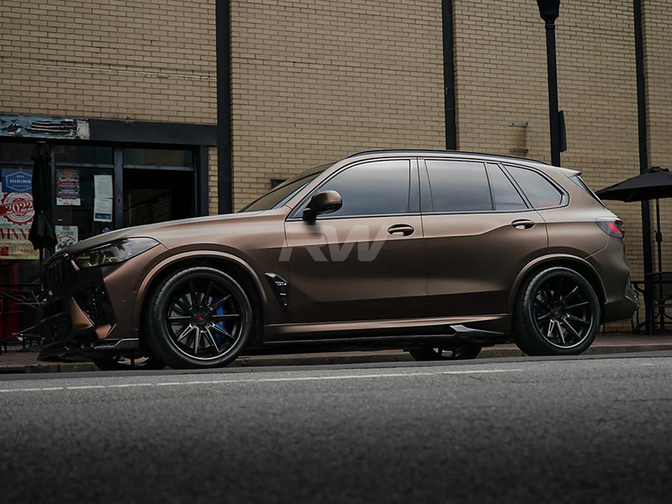 RW Carbon 2020-2025 BMW G05 X5 F95 X5M Man Style Carbon Fiber Side Skirt Extensions - Image 5