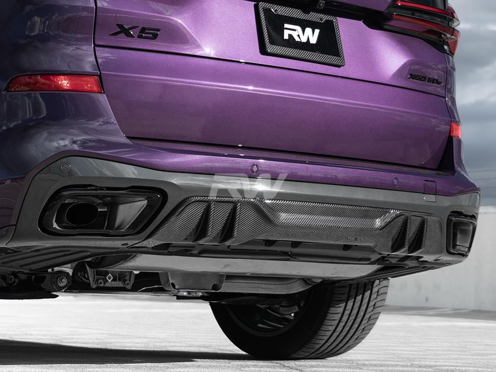 RW Carbon 2019-2025 BMW G05 X5 Performance Style Carbon Fiber Rear Diffuser