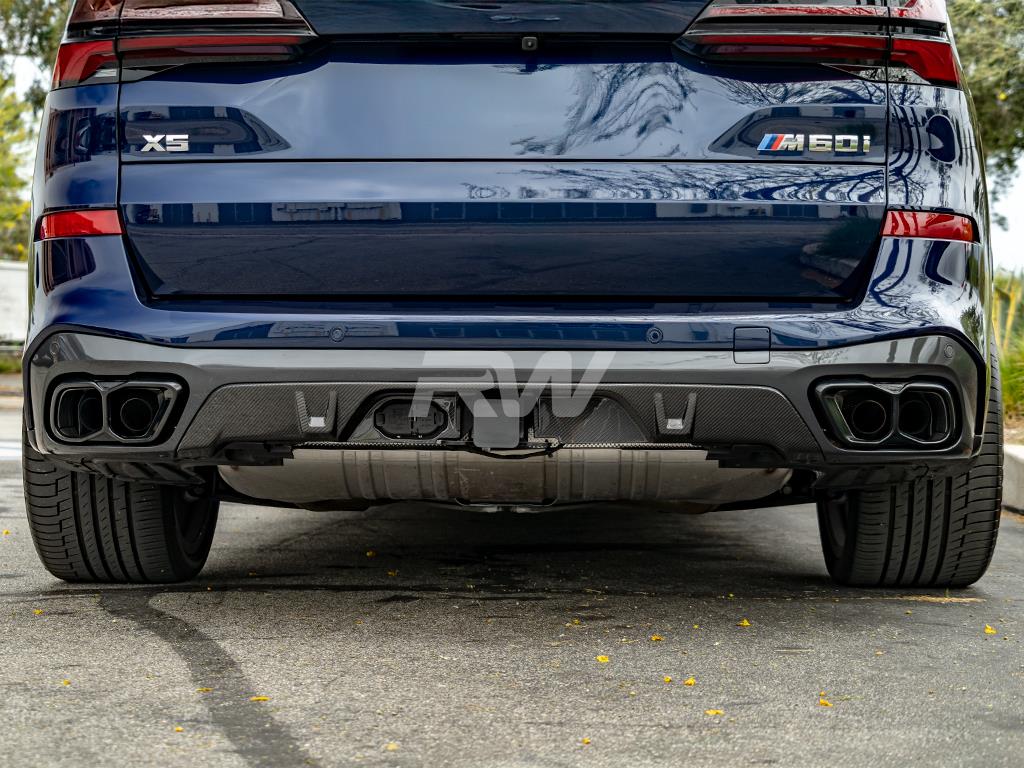 RW Carbon 2019-2025 BMW G05 X5 Tow Package Carbon Fiber Diffuser - Image 10
