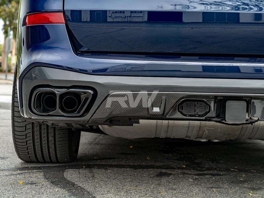 RW Carbon 2019-2025 BMW G05 X5 Tow Package Carbon Fiber Diffuser - Image 9