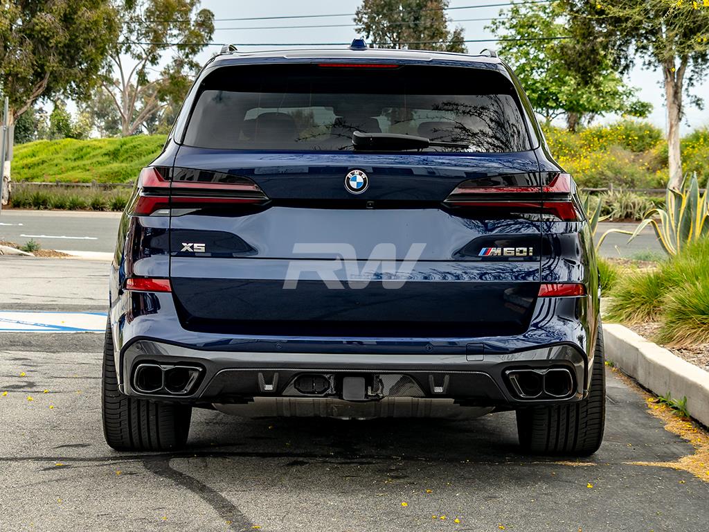 RW Carbon 2019-2025 BMW G05 X5 Tow Package Carbon Fiber Diffuser - Image 7