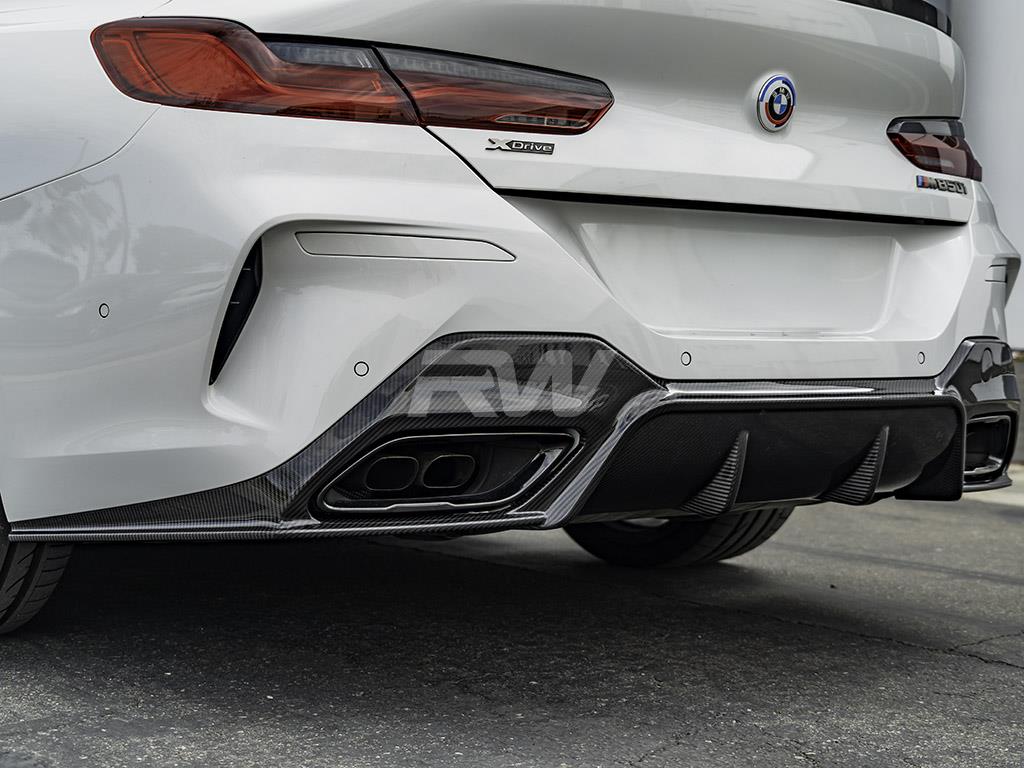 RW Carbon 2018-2026 BMW G14 G15 8-Series 3D Style Carbon Fiber Diffuser - Image 6