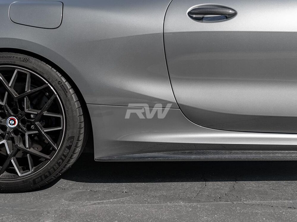 RW Carbon 2019-2026 BMW G14 G15 F91 F92 Coupe/Vert Perf Style Carbon Fiber Side Skirts - Image 3