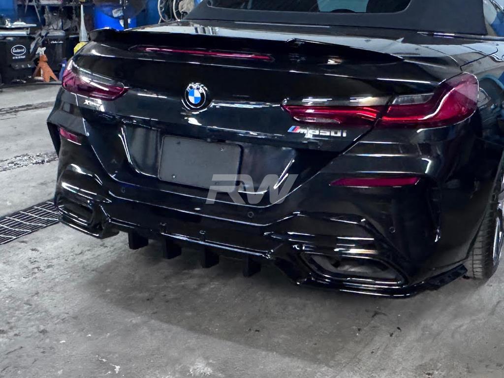 RW Carbon 2018-2025 BMW G14 G15 G16 SQ Style Carbon Fiber Rear Diffuser - Image 4