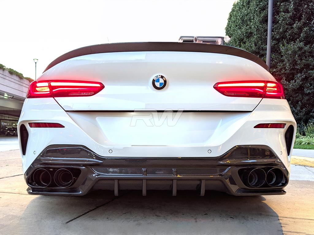 RW Carbon 2018-2025 BMW G14 G15 G16 SQ Style Carbon Fiber Rear Diffuser - Image 8