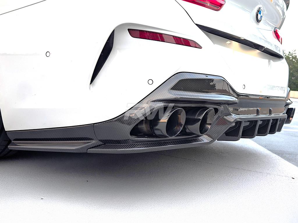 RW Carbon 2018-2025 BMW G14 G15 G16 SQ Style Carbon Fiber Rear Diffuser - Image 7