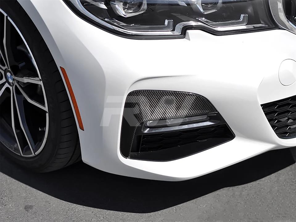RW Carbon 2019-2022 BMW G20 330i M-Sport Carbon Fiber Front Duct Trims