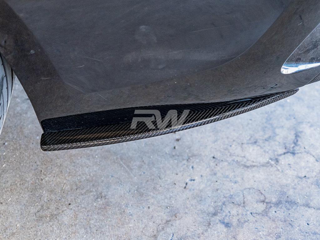 RW Carbon 2019-2026 BMW G20 Carbon Fiber Rear Bumper Splitters - Image 3