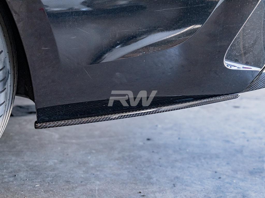 RW Carbon 2019-2026 BMW G20 Carbon Fiber Rear Bumper Splitters - Image 4