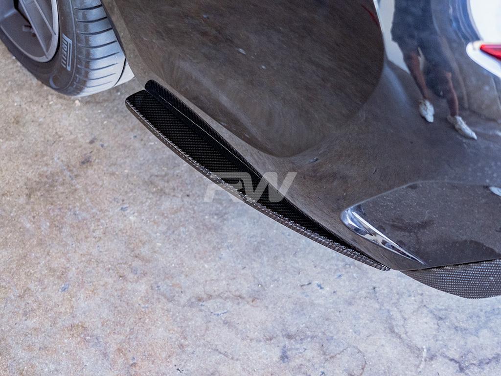 RW Carbon 2019-2026 BMW G20 Carbon Fiber Rear Bumper Splitters - Image 5