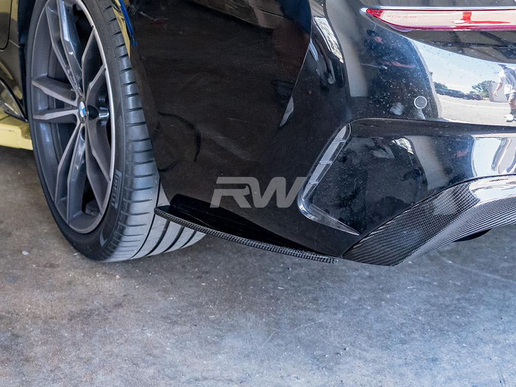 RW Carbon 2019-2026 BMW G20 Carbon Fiber Rear Bumper Splitters - Image 6