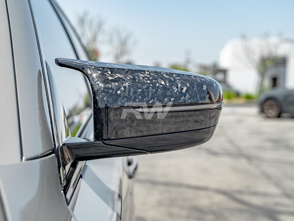 RW Carbon 2017-2023 BMW G20 G30 G14 G15 G16 M Style Forged Carbon Mirror Caps