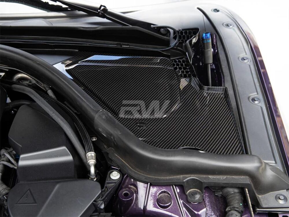 RW Carbon 2019-2026 BMW G20 M340i Carbon Fiber Engine Cowl Panel Trim Set - Image 3