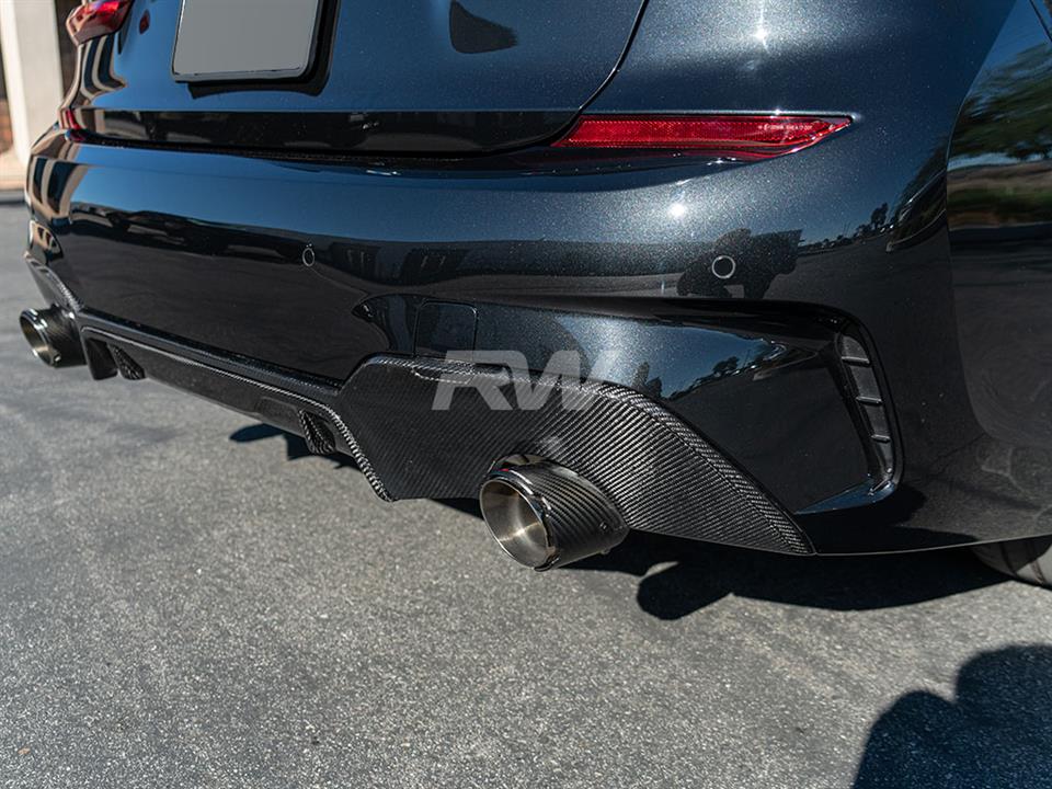 RW Carbon 2019-2022 BMW G20 Performance Style Carbon Fiber Diffuser