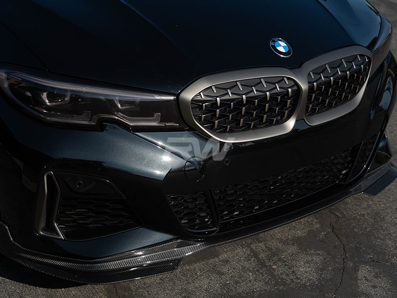 RW Carbon 2019-2022 BMW G20 Performance Style Carbon Fiber Front Lip - Image 3