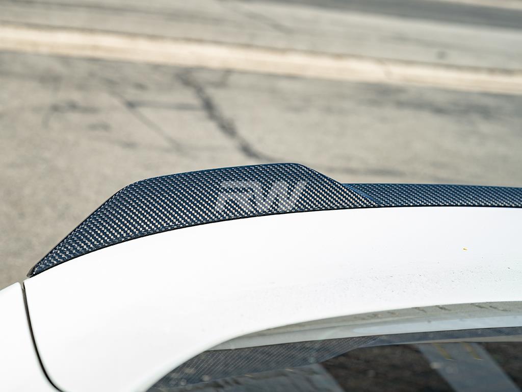 RW Carbon 2021-2026 BMW G26 i4 Performance Style Carbon Fiber Trunk Spoiler - Image 3