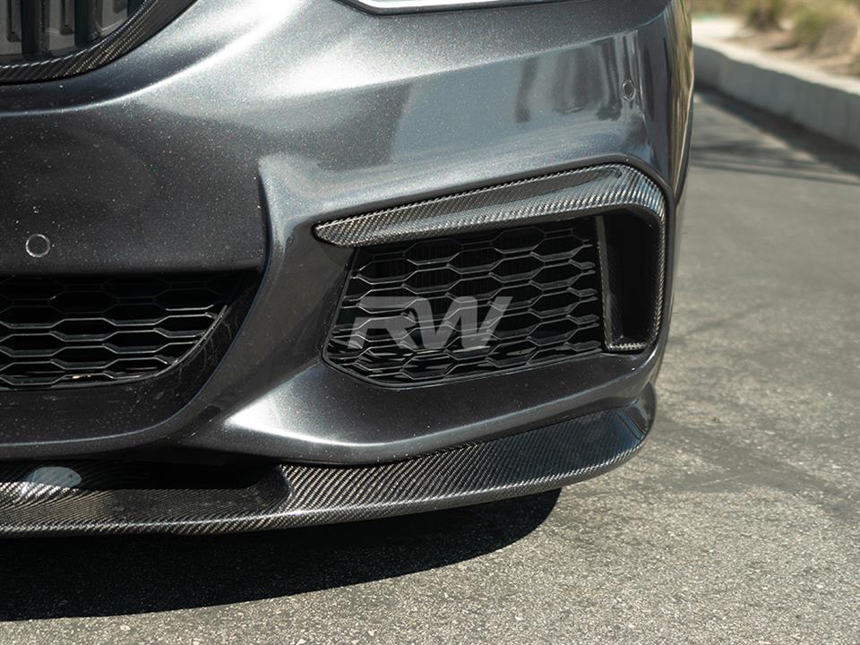 RW Carbon 2017-2020 BMW G30 Carbon Fiber Front Brake Duct Trims - Image 3