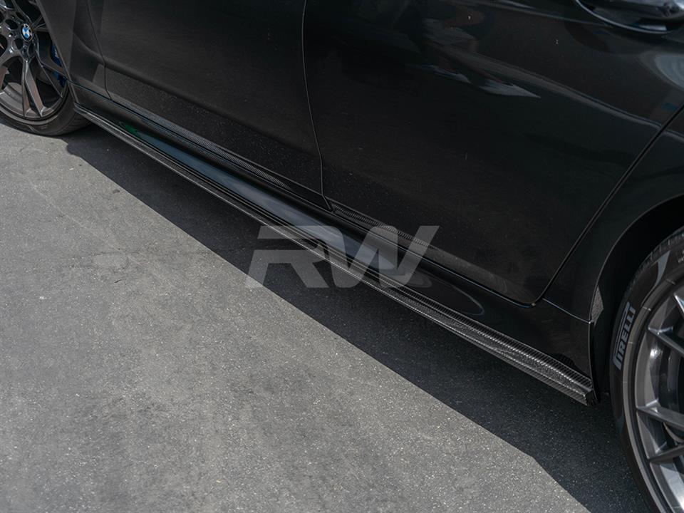 RW Carbon 2018-2023 BMW 530i/540i/M550i/M5 (G30/F90) 3D Style Carbon Fiber Side Skirt Extensions