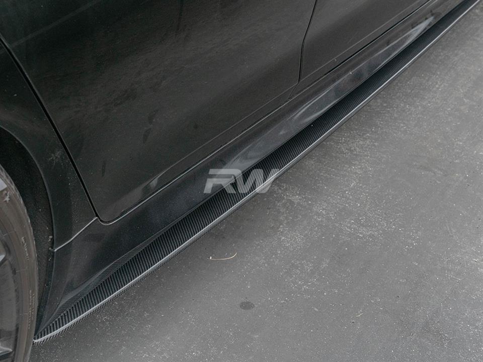 RW Carbon 2017-2023 BMW G30 F90 Carbon Fiber Side Skirt Extensions - Image 15