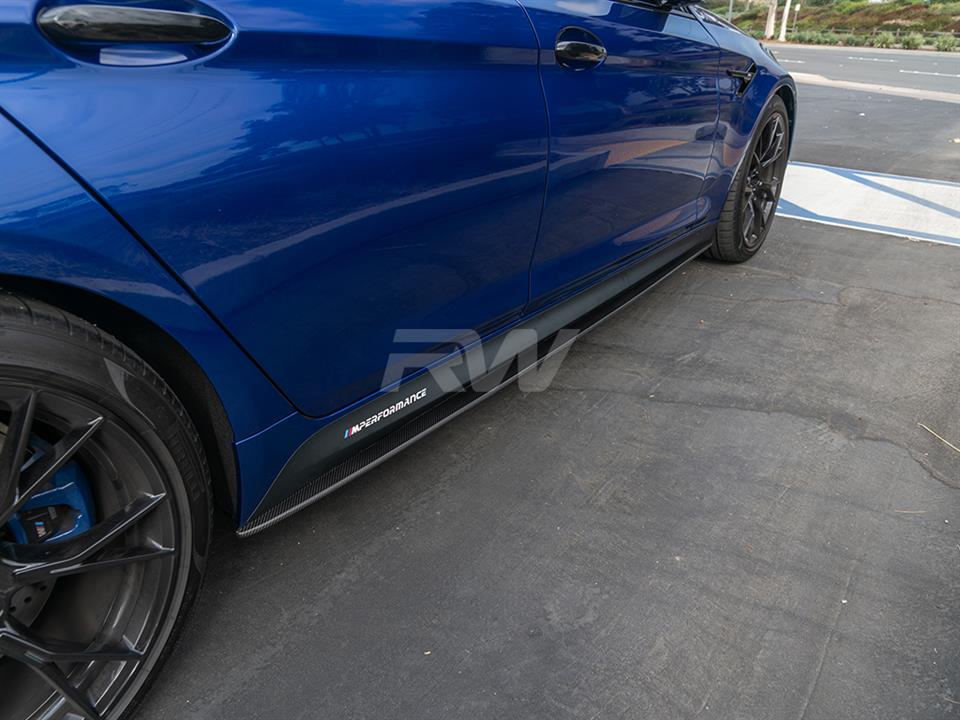 RW Carbon 2017-2023 BMW G30 F90 Carbon Fiber Side Skirt Extensions - Image 17