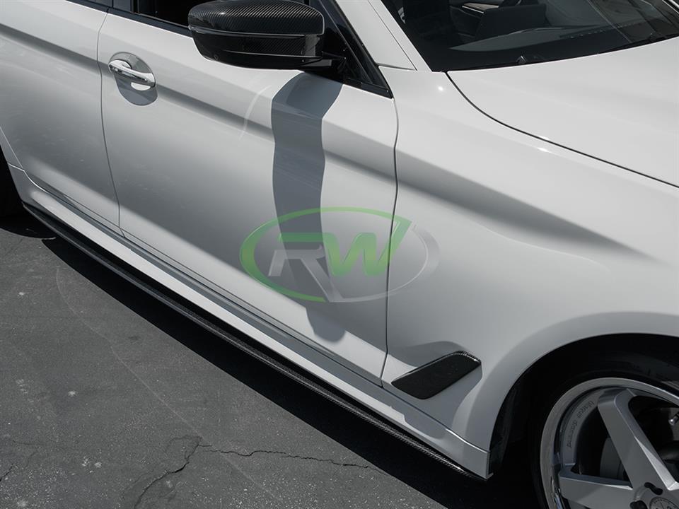 RW Carbon 2017-2023 BMW G30 F90 Carbon Fiber Side Skirt Extensions - Image 10