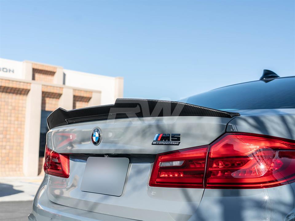 RW Carbon 2017-2023 BMW G30 F90 GTX Carbon Fiber Trunk Spoiler