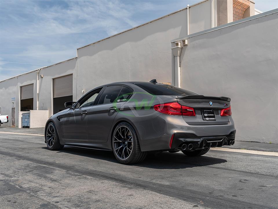 RW Carbon 2017-2023 BMW G30 F90 Performance Style Carbon Fiber Trunk Spoiler - Image 15