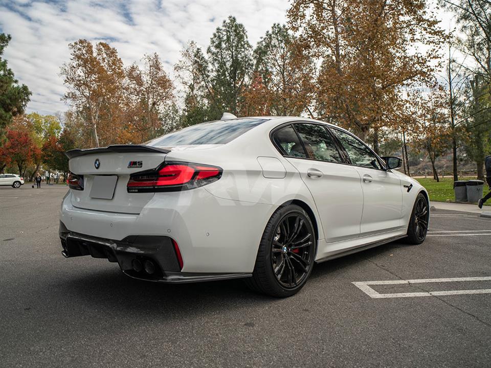 RW Carbon 2017-2023 BMW G30 F90 Performance Style Carbon Fiber Trunk Spoiler - Image 17