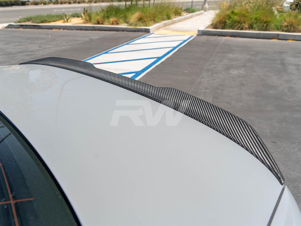 RW Carbon 2017-2023 BMW G30 F90 Performance Style Carbon Fiber Trunk Spoiler - Image 19