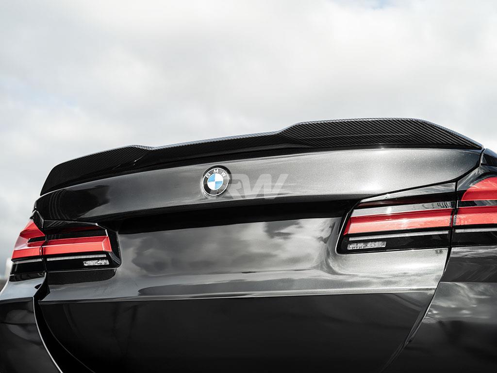 RW Carbon 2017-2023 BMW G30 F90 Performance Style Carbon Fiber Trunk Spoiler - Image 7