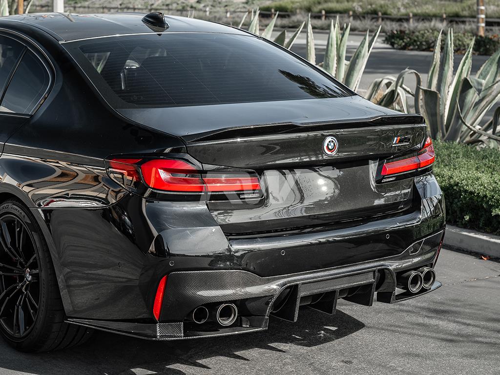 RW Carbon 2017-2023 BMW G30 F90 Performance Style Carbon Fiber Trunk Spoiler - Image 8