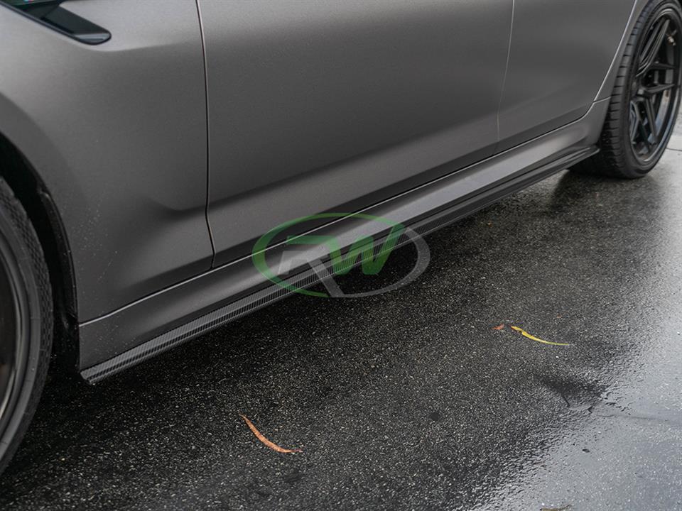 RW Carbon 2017-2023 BMW G30 F90 RWS Carbon Fiber Side Skirt Extensions - Image 12