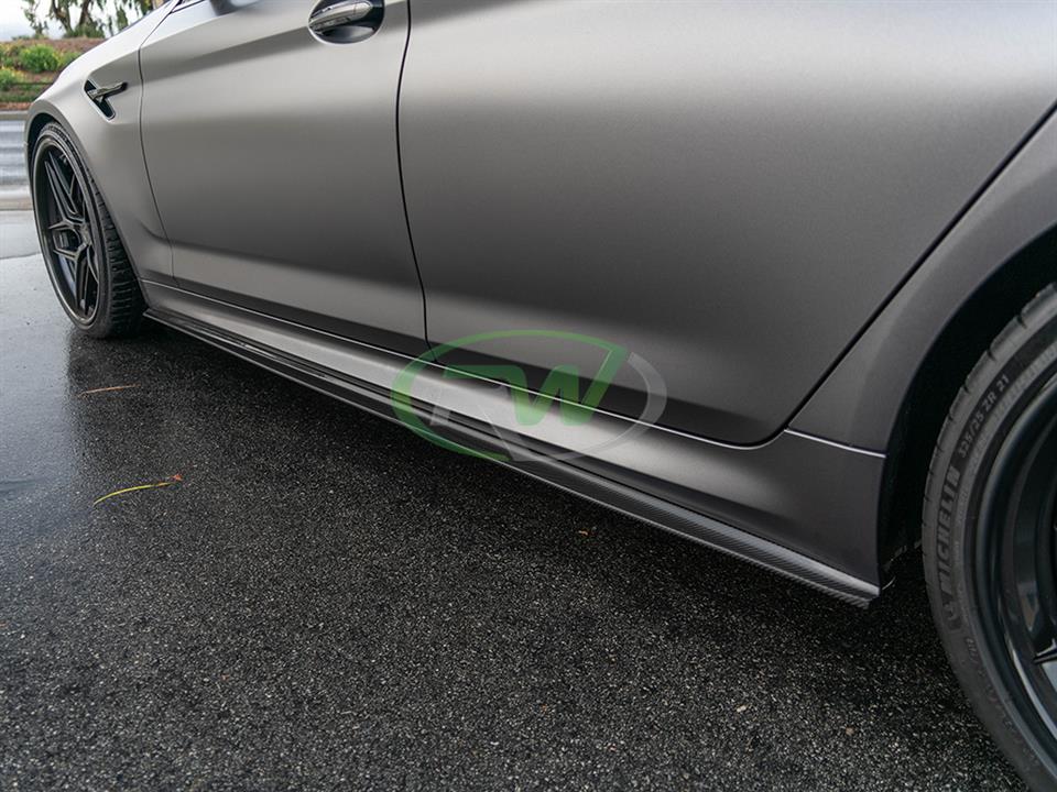 RW Carbon 2017-2023 BMW G30 F90 RWS Carbon Fiber Side Skirt Extensions - Image 13