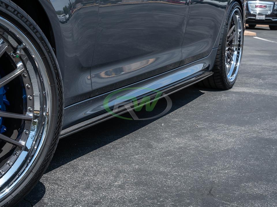 RW Carbon 2017-2023 BMW G30 F90 RWS Carbon Fiber Side Skirt Extensions - Image 14
