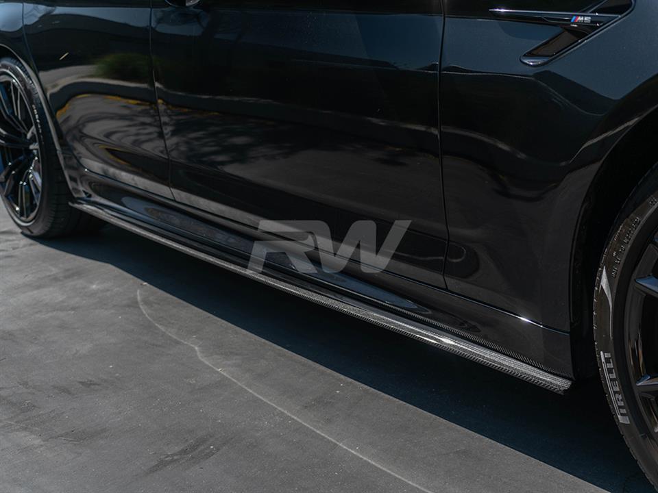 RW Carbon 2017-2023 BMW G30 F90 RWS Carbon Fiber Side Skirt Extensions - Image 18
