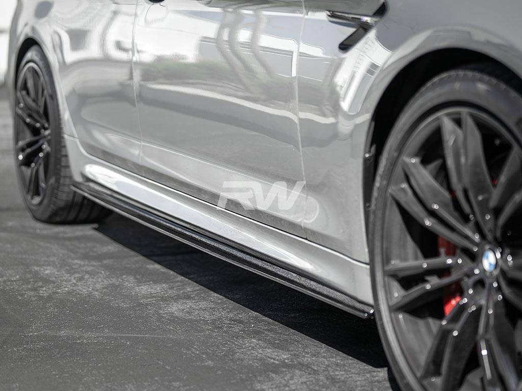 RW Carbon 2017-2023 BMW G30 F90 RWS Carbon Fiber Side Skirt Extensions - Image 19