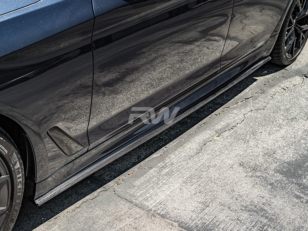 RW Carbon 2017-2023 BMW G30 F90 RWS Carbon Fiber Side Skirt Extensions - Image 9