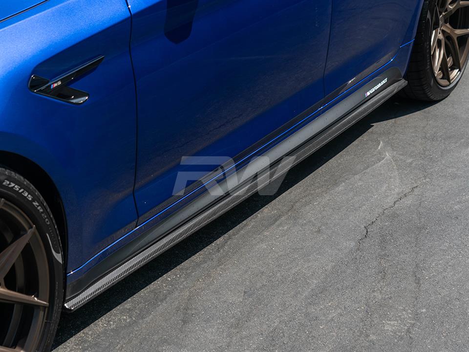 RW Carbon 2017-2023 BMW G30 F90 RWS Carbon Fiber Side Skirt Extensions