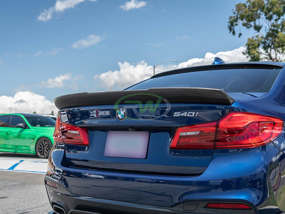 RW Carbon 2017-2023 BMW G30 F90 RWS Carbon Fiber Trunk Spoiler - Image 8