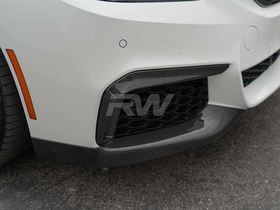 RW Carbon 2017-2020 BMW G30 Performance Carbon Fiber Style Splitters - Image 7