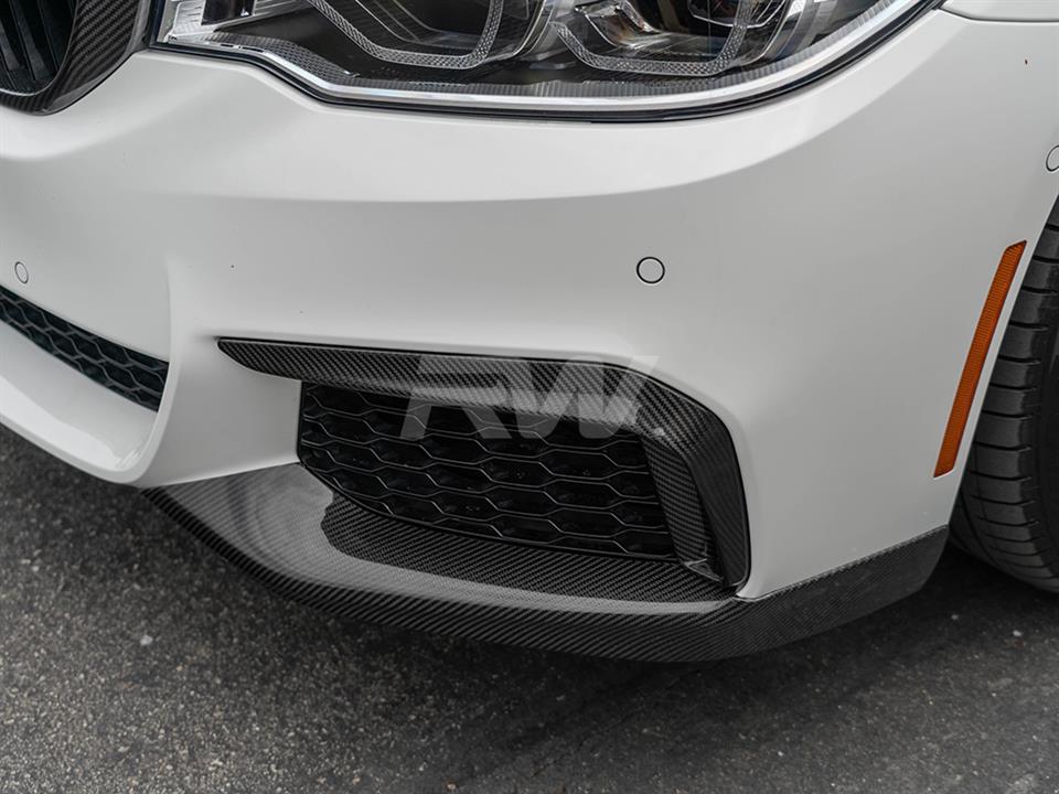 RW Carbon 2017-2020 BMW G30 Performance Carbon Fiber Style Splitters - Image 6