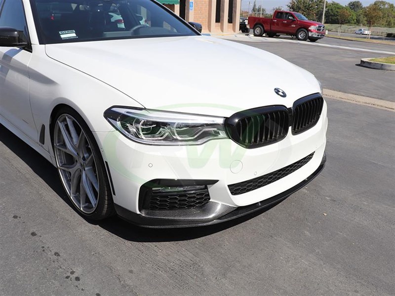 RW Carbon 2017-2020 BMW G30 Performance Style Carbon Fiber Front Lip Spoiler - Image 6