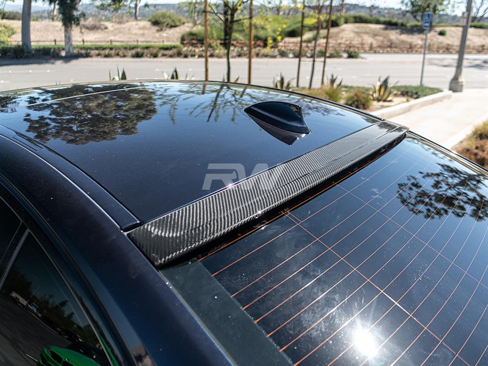 RW Carbon 2017-2023 BMW G30/F90 Carbon Fiber Roof Spoiler - Image 4