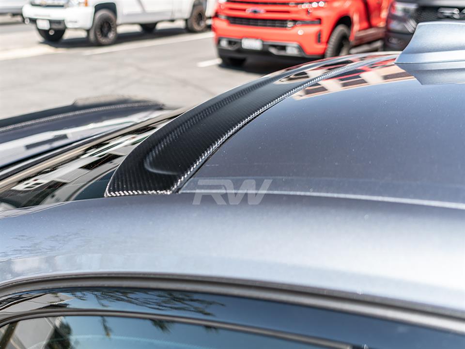 RW Carbon 2017-2023 BMW G30/F90 Carbon Fiber Roof Spoiler - Image 8
