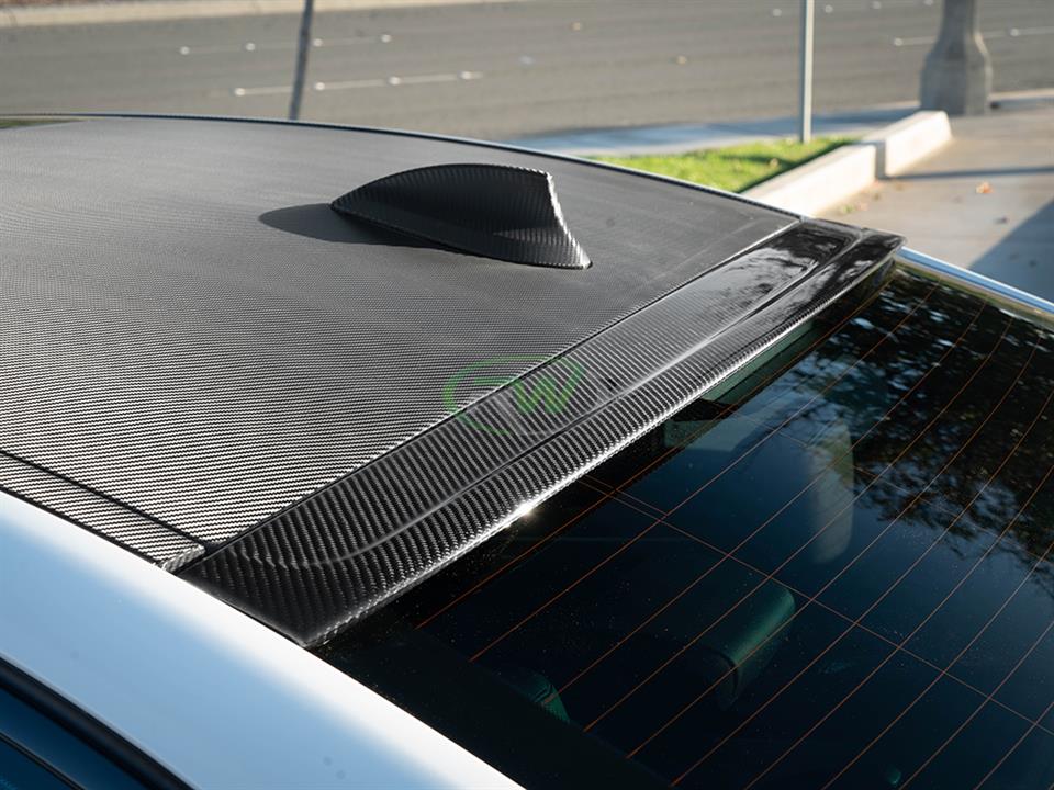 RW Carbon 2017-2023 BMW G30/F90 Carbon Fiber Roof Spoiler