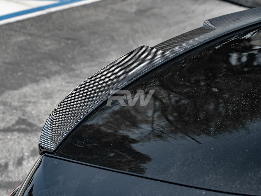 RW Carbon 2024-2026 BMW G60 G90 Performance Style Carbon Fiber Trunk Spoiler - Image 4