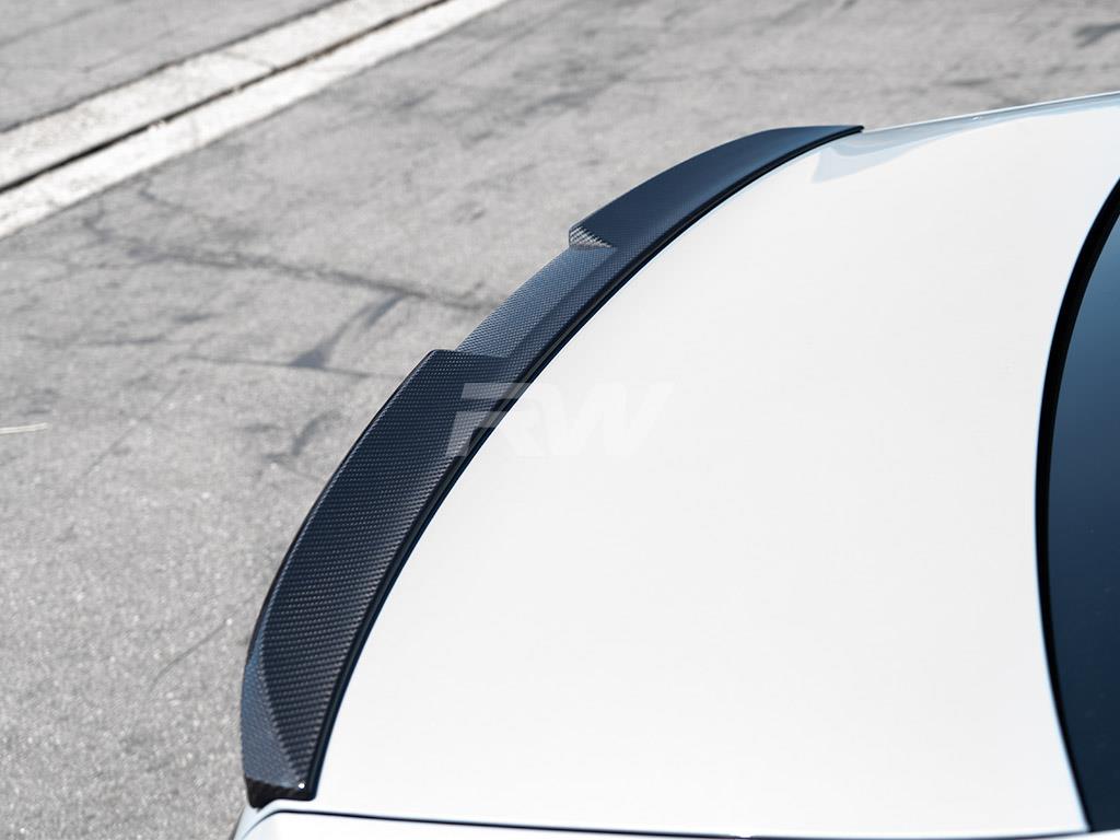RW Carbon 2024-2026 BMW G60 G90 Performance Style Carbon Fiber Trunk Spoiler - Image 10